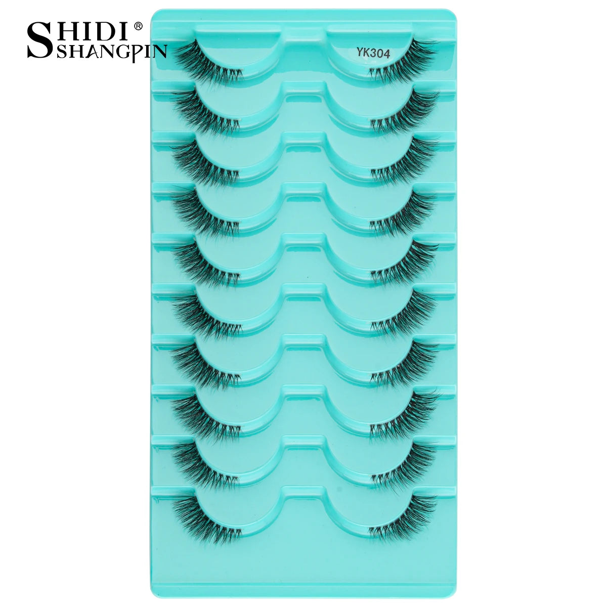SHIDISHANGPIN 5/10Pairs False Lashes Cat Eye Eyelashes Eyelash Extension 3D Mink Half Lashes Natural Makeup faux Cils maquiagem - Blinksy